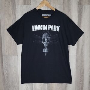 Linkin Park Mens Large Gas‎ Mask Graphic Tee Cotton Lightweight Black NWOT